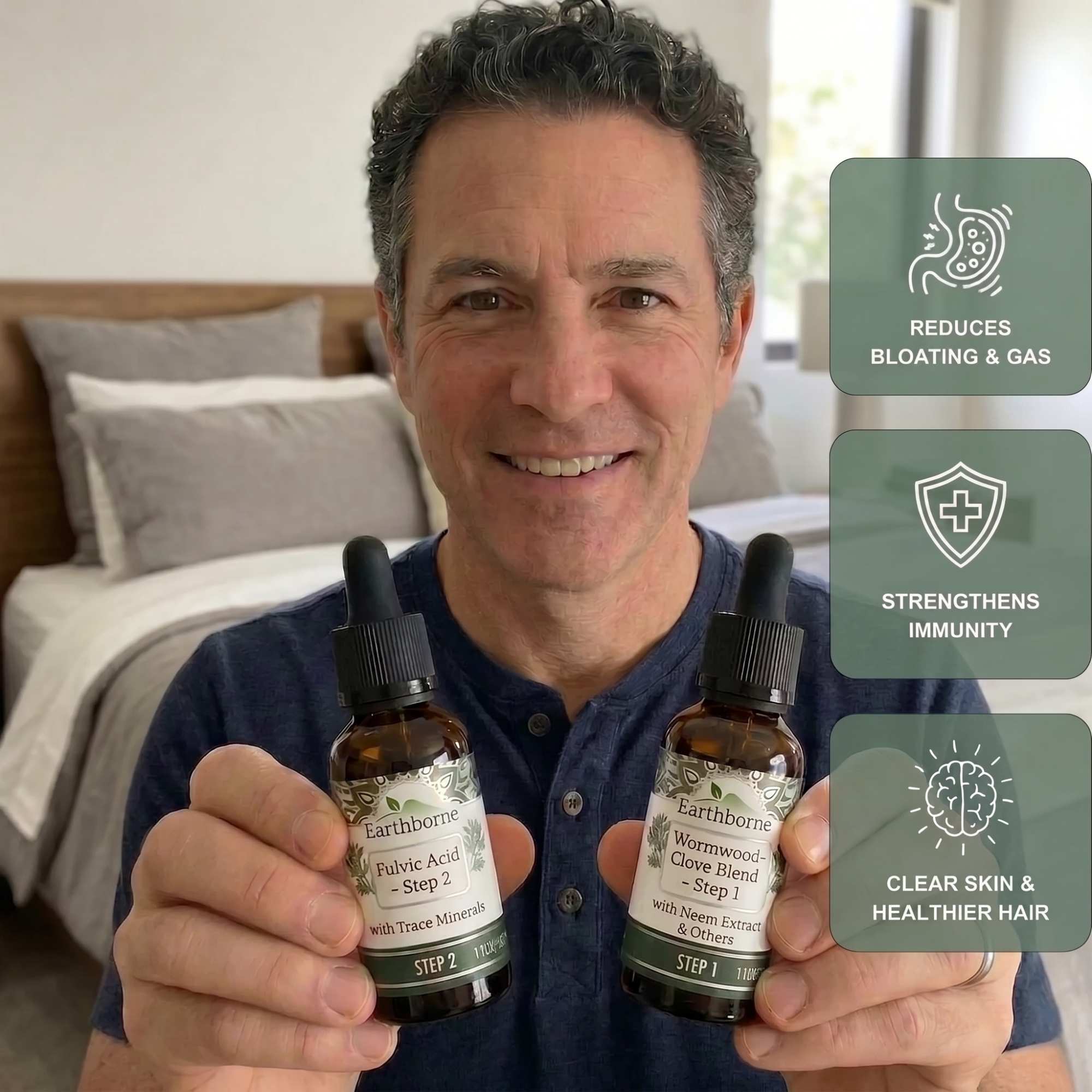 Earthborne GutCleanse 2-Step Parasite Cleanse Kit - Natural Herbal Detox for a Cleaner, Healthier Gut
